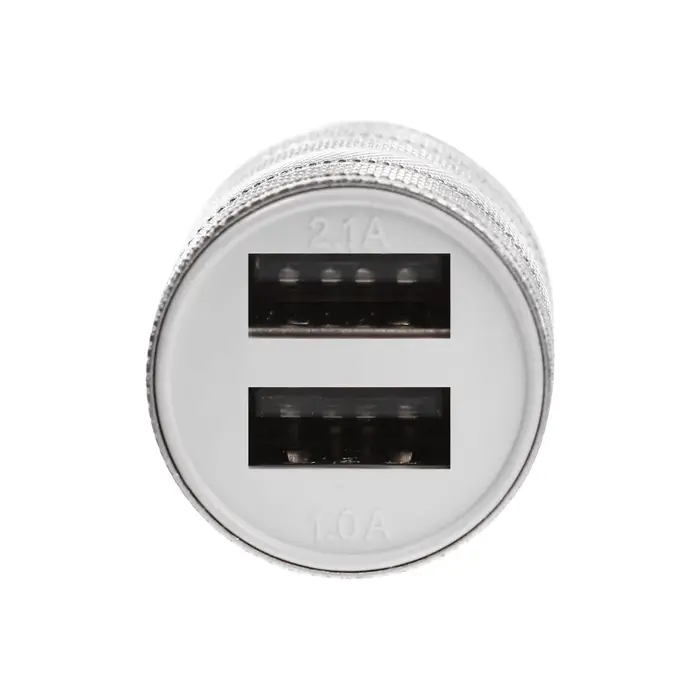 Автомобильное зарядное устройство, 2 USB, 2.1 А/1 А, МИКС