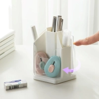 Подставка-органайзер Deli EM433, вращ, 123х109х122мм, 7 отделений, белая