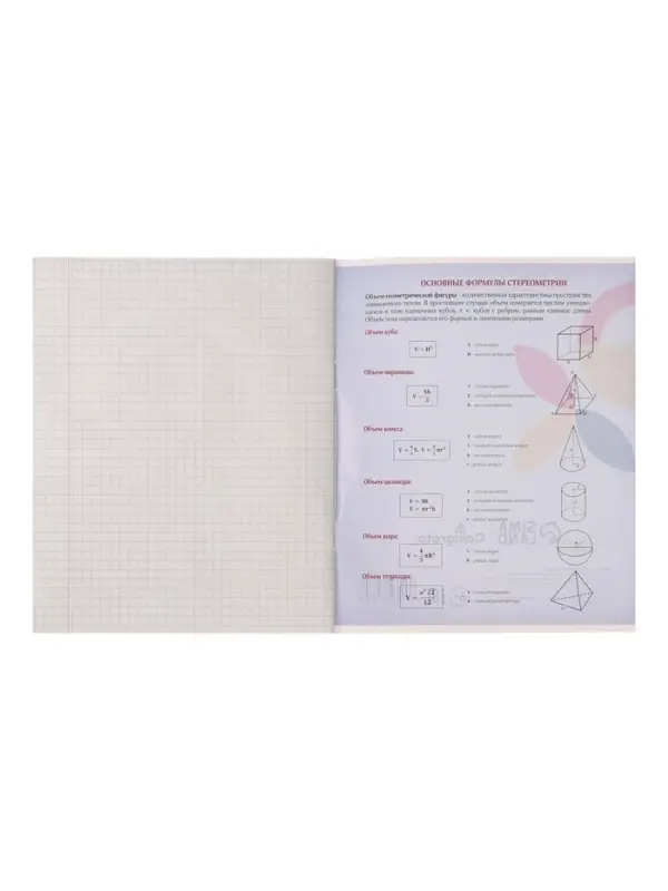 Предметная тетрадь по геометрии Calligrata &laquo;Животные мемы&raquo;, 36 листов, в клетку, со справочным материалом, обложка из мелованной бумаги