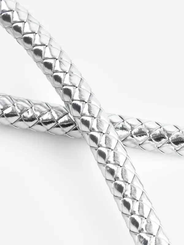 Ручка для сумки, 55 см, цвет серебряный