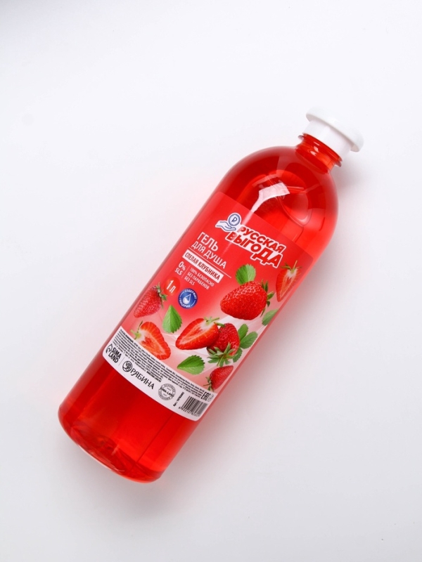 Русская Выгода Гель для душа спелая клубника, 1000 мл Русская Выгода Гель для душа спелая клубника, 1000 мл