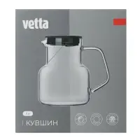 VETTA Кувшин 1000 мл, стекло, пластик, металл