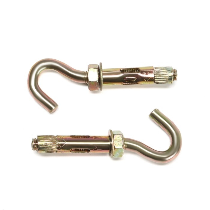 Анкерный болт, с крюком, оцинкованный, 10х50 мм, 55 шт Анкерный болт, с крюком, оцинкованный, 10х50 мм, 55 шт