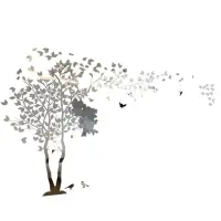Набор наклеек интерьерных TAKE IT EASY &laquo;Дерево&raquo;, зеркальные, декор настенный, панно, 130&times;250 см