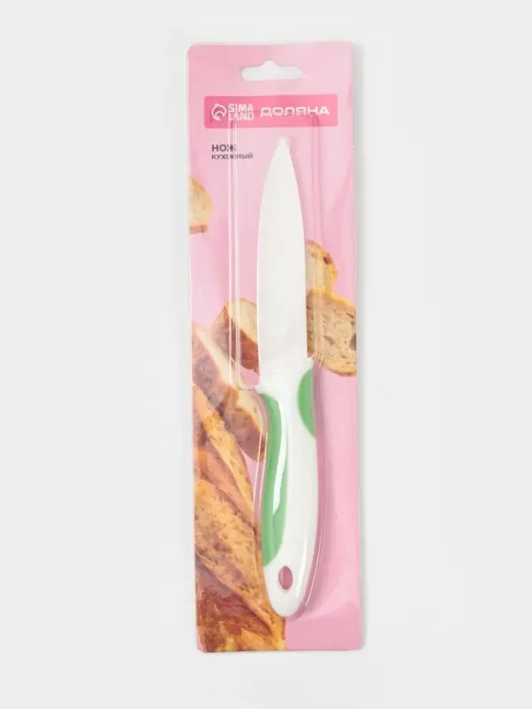 Нож керамический Доляна &laquo;Умелец&raquo;, лезвие 10 см, зелёный