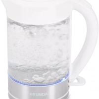 Чайник HYK-G9990 1,5л 2000Вт белый (стекло)