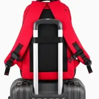 Рюкзак, водонепроницаемое дно, 2 отделения, 3 кармана, 31&times;14.5&times;45 см, красный