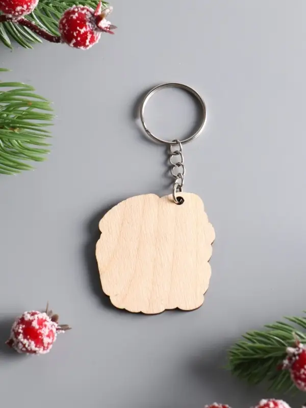 Набор брелоков новогодних (10 шт) "Новый год - 5", размер брелока 4,5 см