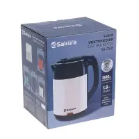 Чайник электрический Sakura SA-2168BV, 1.8 л, 1800 Вт, металлический, чёрно-фиолетовый