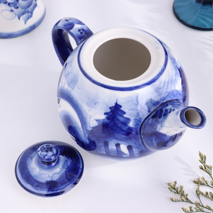 Чайник Чайник "Шар", сюжет, гжель