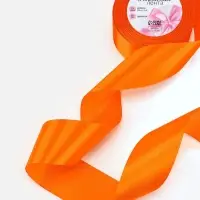 Лента атласная, 50 мм, 23&plusmn;1 м, ярко-оранжевая №25