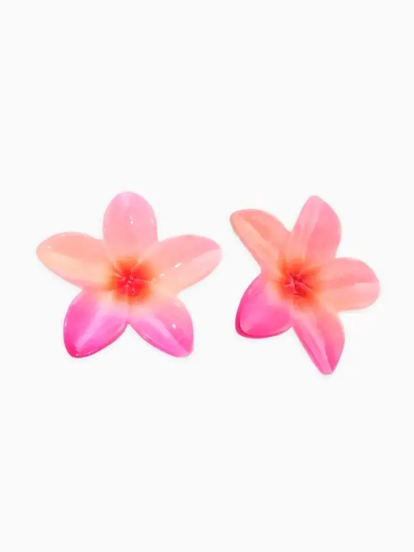 Серьги пластик &laquo;Цветок Лилии&raquo;, розовые