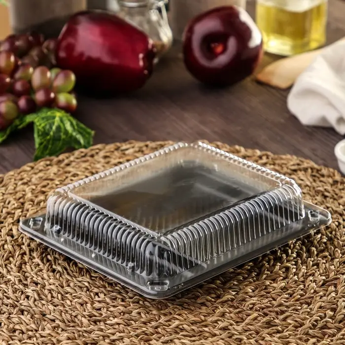 Контейнер пластиковый с крышкой одноразовый для суши Л-18, 18,4×16,2×3,8 см, внутренний 16×13,7×3,6 см, 770 мл, чёрный Контейнер пластиковый с крышкой одноразовый для суши Л-18, 18,4×16,2×3,8 см, внутренний 16×13,7×3,6 см, 770 мл, чёрный