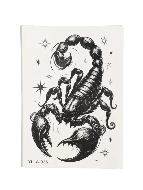 Татуировка на тело &laquo;Скорпион&raquo;, 12.5&times;20.7 см, чёрная