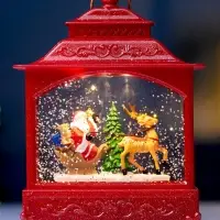 Светодиодная фигура &laquo;Упряжка&raquo; 5.5&times;14&times;19.5 см, от батареек 3хААА, музыка, USB, свечение тёплое белое