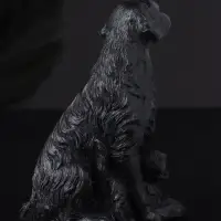 Фигурка гипс &laquo;Лабрадор с щенками&raquo;, 10&times;7 см, чёрный