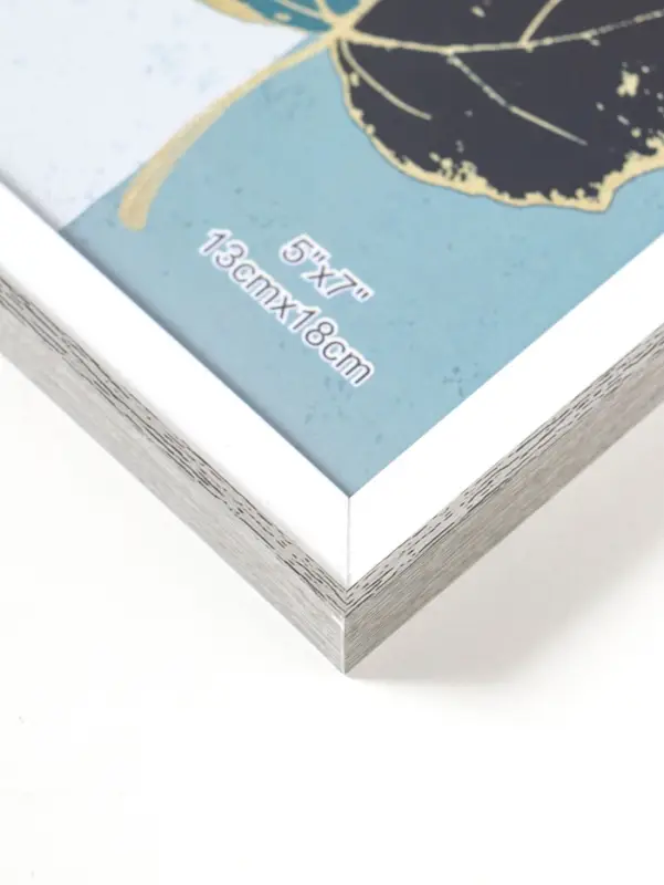 Фоторамка пластик 13х18 см "Современная классика" серый и белый 19х13,8х1,5 см