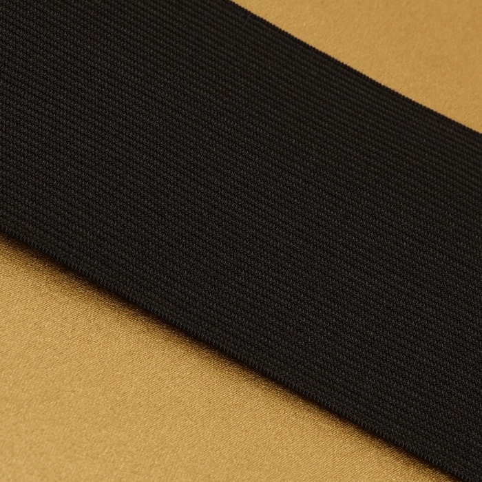 Резинка вязаная, 80 мм, 40 ± 2 м, цвет чёрный Резинка вязаная, 80 мм, 40 ± 2 м, цвет чёрный