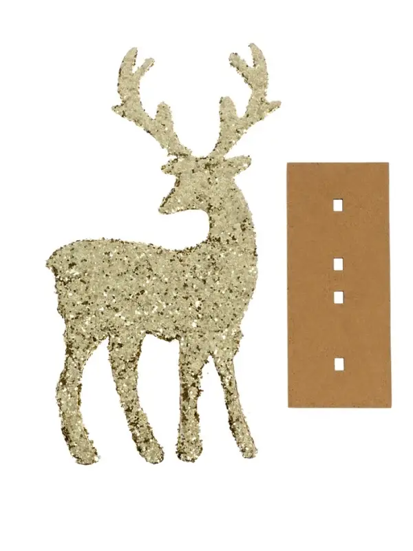 Декор новогодний Лесная мастерская &laquo;Яркий олень&raquo; золотой, 6&times;14&times;24 см