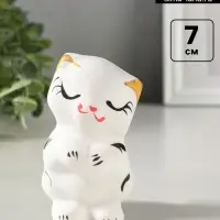Фигурка керамика &laquo;Котик милашка&raquo;, 7 см, белый