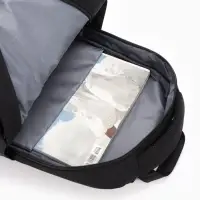 Рюкзак школьный, 2 отделения, 4 кармана, водонепроницаемое дно, 27&times;13&times;38.5 см, чёрный