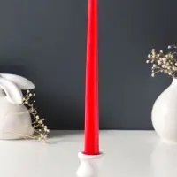 Набор свечей античных 25 см, 2 шт., 58 г, 7 ч, красный