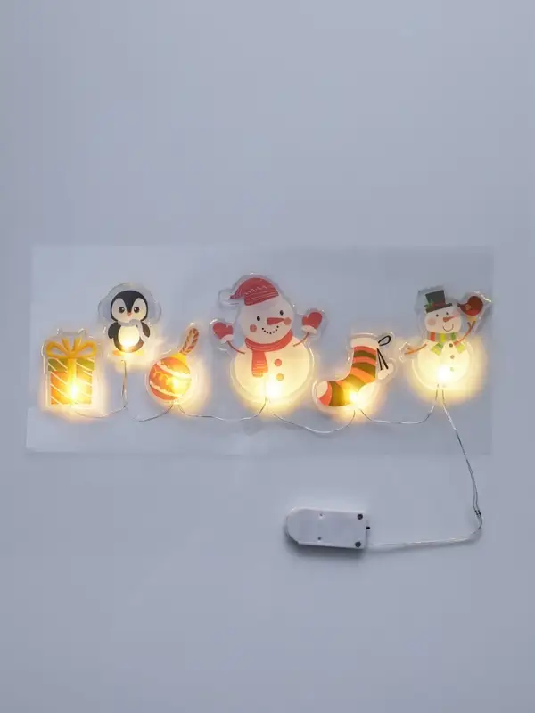 Светодиодная наклейка на окна &laquo;Зимняя сказка&raquo;, 0.5 м, 6 LED, от батареек CR2032&times;2, свечение тёплое белое