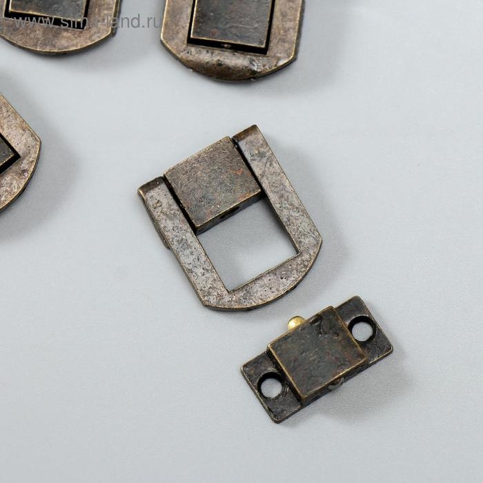 Замок металл для шкатулки Замок металл для шкатулки "Стиль" бронза 2,5х2 см