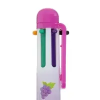 Ручка шариковая Calligrata, автоматическая, 6-цветная, корпус с рисунком, МИКС