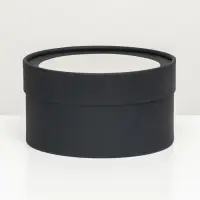 Подарочная коробка Black, чёрная, завальцованная с окном, 16&times;10 см