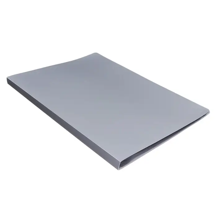 Папка с 10 вкладышами А4, 500 мкм, Calligrata, текстура &laquo;песок&raquo;, серая