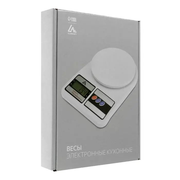 Весы кухонные Luazon LVK-704, электронные, до 7 кг, белые Весы кухонные Luazon LVK-704, электронные, до 7 кг, белые