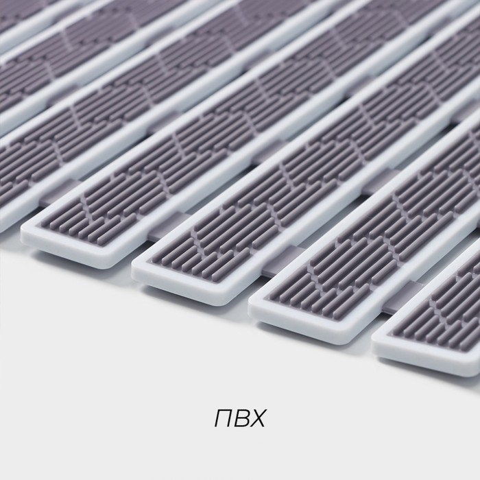 Коврик противоскользящий в ванну на присосках SAVANNA, 40×68 см, цвет серый Коврик противоскользящий в ванну на присосках SAVANNA, 40×68 см, цвет серый