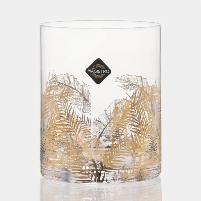 Стакан Magistro &laquo;Золотой лист&raquo;, 400 мл, 8.5&times;10 см, стекло, прозрачный