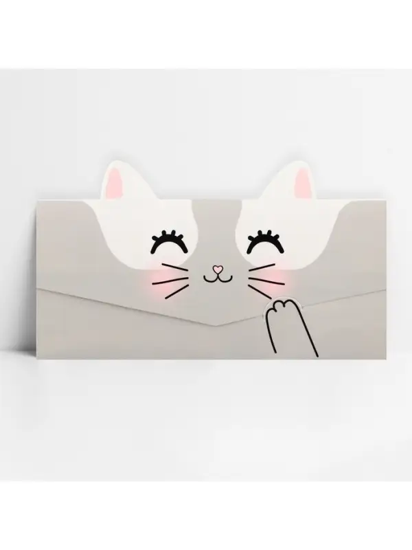 Конверт для денег фигурный &laquo;Котик&raquo;, 17.5&times;8 см