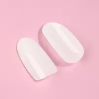 Типсы для наращивания ногтей, 500 шт., форма овал, в пакете, 10 размеров, молочные