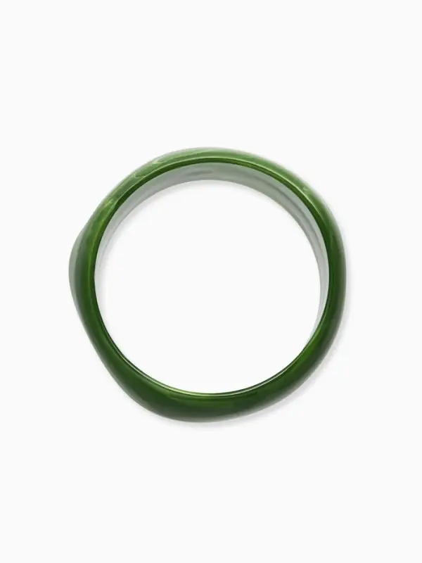 Браслет манжета &laquo;Тренд&raquo;, d=7.5 см, широкий, акрил, зелёный