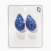 Серьги со стразами &laquo;Блеск&raquo; капля, цвет синий