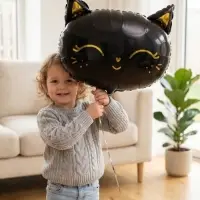 Воздушный шар фольгированный 19" &laquo;Чёрная кошка&raquo;, набор 5 штук