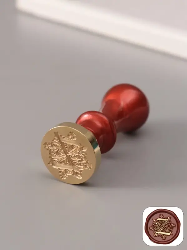 Печать для сургуча с пластиковой ручкой &laquo;Буква Z на вензеле&raquo;, 2.5&times;2.5&times;6.3 см