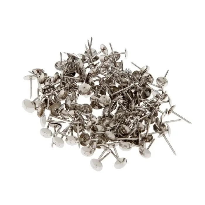 Гвозди ТУНДРА, декоративные, обивочные, 8×15 мм, хром, фасовка 50 шт.