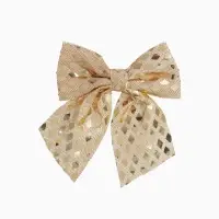 Ёлочные игрушки 2 шт. &laquo;Зимнее волшебство. Бант&raquo; пластик, 12&times;11 см, золото