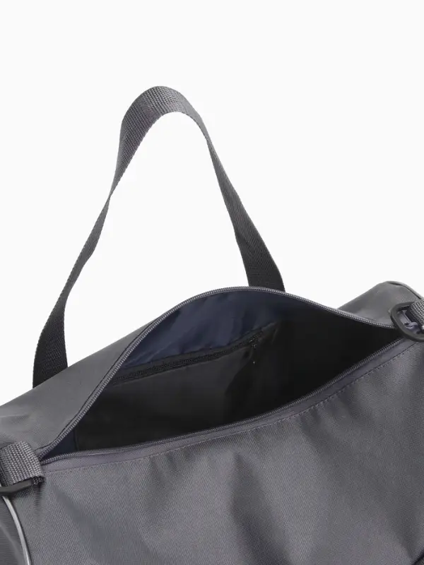 Сумка спортивная на молнии TEXTURA, с подкладкой, длинный ремень, маленький размер, серая