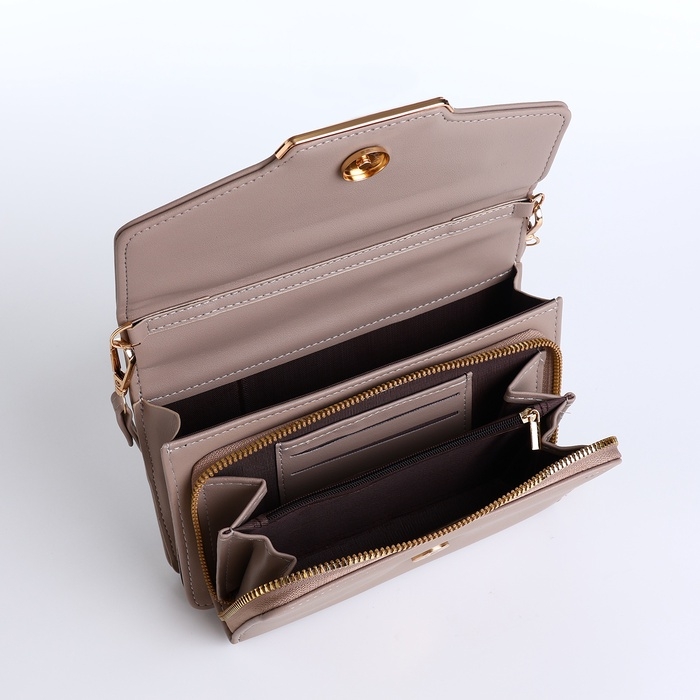 Сумка женская на молнии, цвет серый Сумка женская на молнии, цвет серый