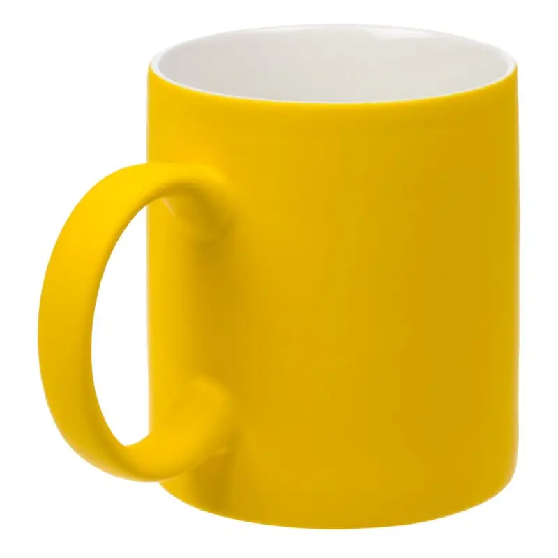 Кружка Promo Soft c покрытием софт-тач, желтая