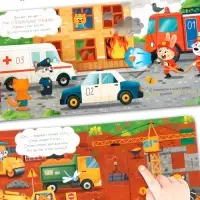 Картонная интерактивная книга "Бип-бип, поехали!", 10 стр.