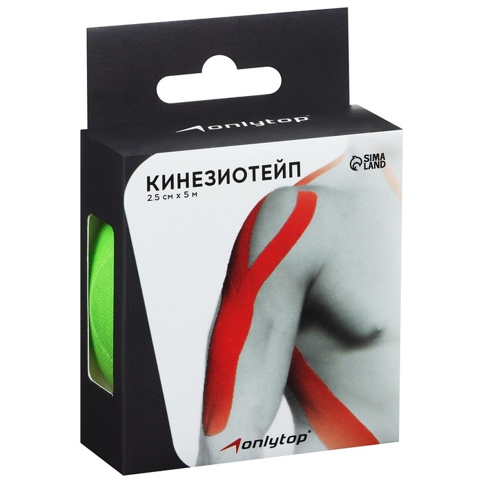 Кинезио-тейп ONLYTOP, 2,5 см х 5 м, цвета МИКС Кинезио-тейп ONLYTOP, 2,5 см х 5 м, цвета МИКС