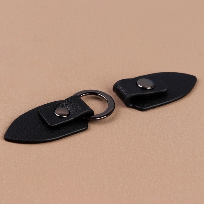 Застёжка-клевант, с кнопкой, 10,5 × 2,6 см, 3 шт, цвет чёрный Застёжка-клевант, с кнопкой, 10,5 × 2,6 см, 3 шт, цвет чёрный