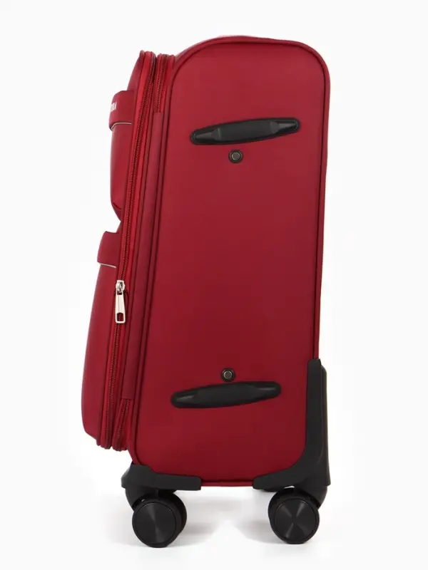 Чемодан на колёсах TEXTURA, кодовый замок, с увеличением, 36&times;25&times;58 см, 20", красный