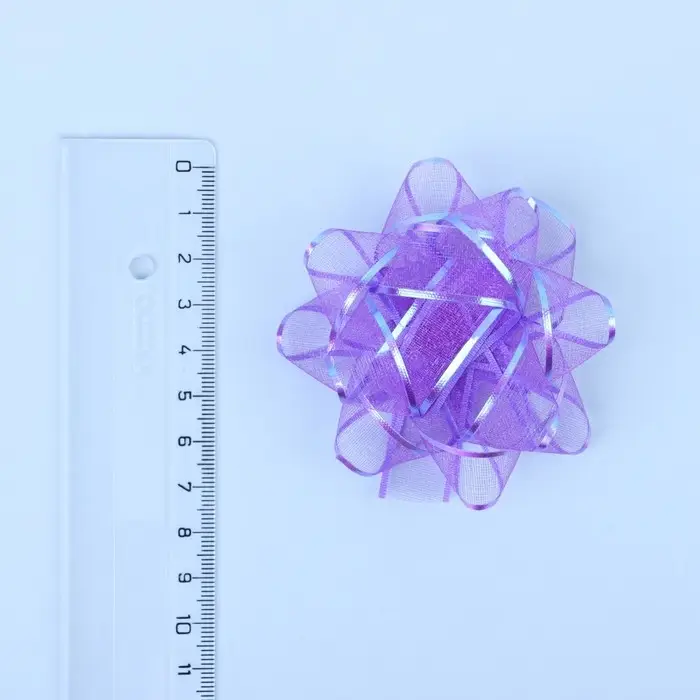 Бант - звезда №7.5 «Золотая полоса», МИКС